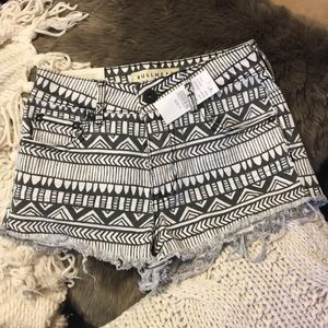 Bullhead/pacsun tribal high waisted shorts